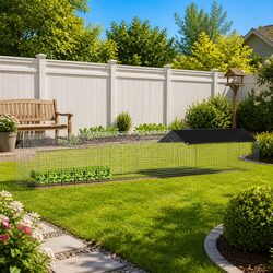 Rabbit Cage 400x78x78cm Silver Outdoor Garden Small Animal Habitat Enclosure
