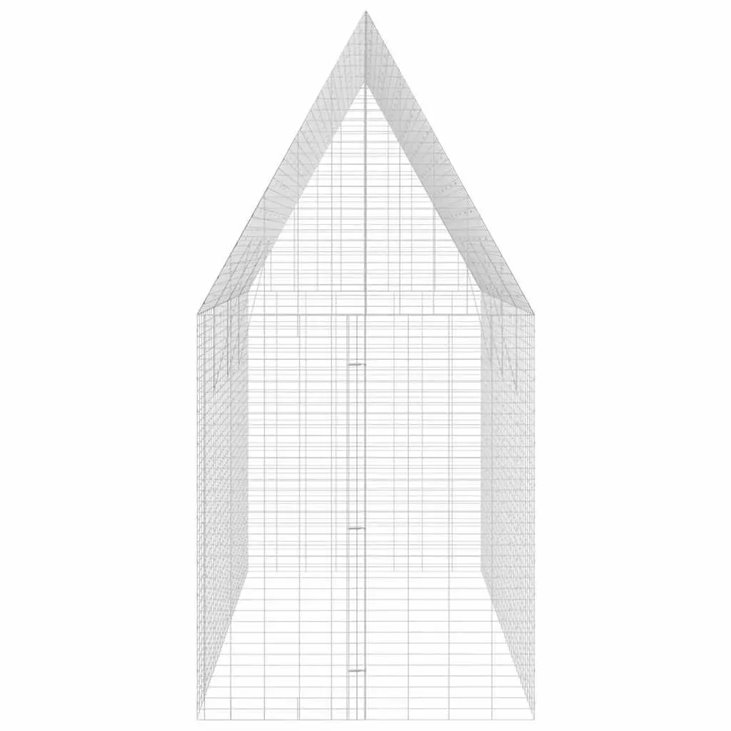 Outdoor Small Animal Habitat Galvanised Steel Silver 400x100x210cm