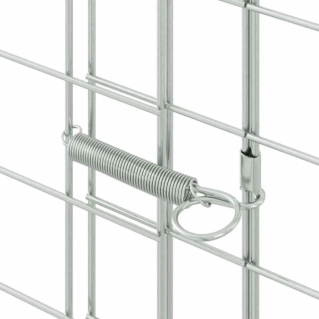 Outdoor Small Animal Habitat Galvanised Steel Silver 400x100x210cm