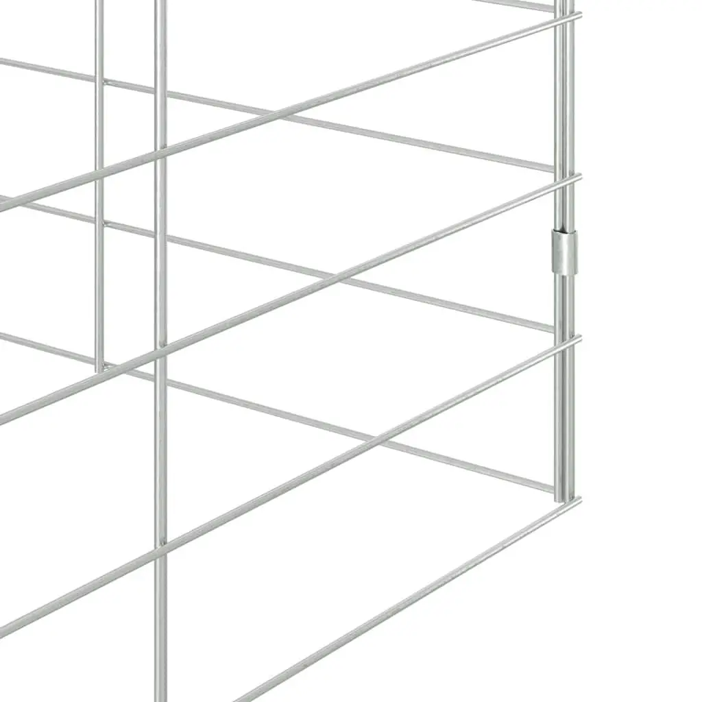Outdoor Small Animal Habitat Galvanised Steel Silver 400x100x210cm