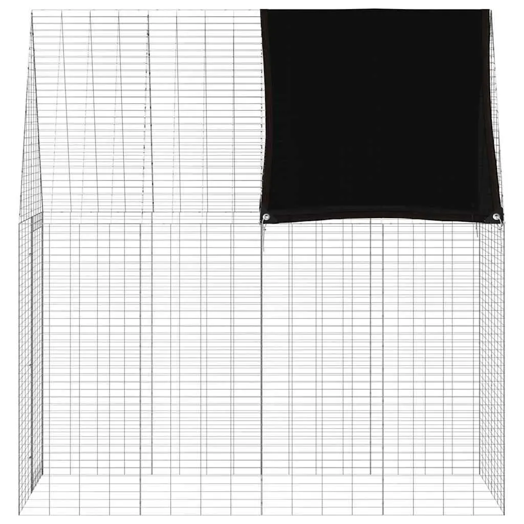 Small Animal Habitat Cage Galvanised Steel 200 x 100 x 210 cm Silver