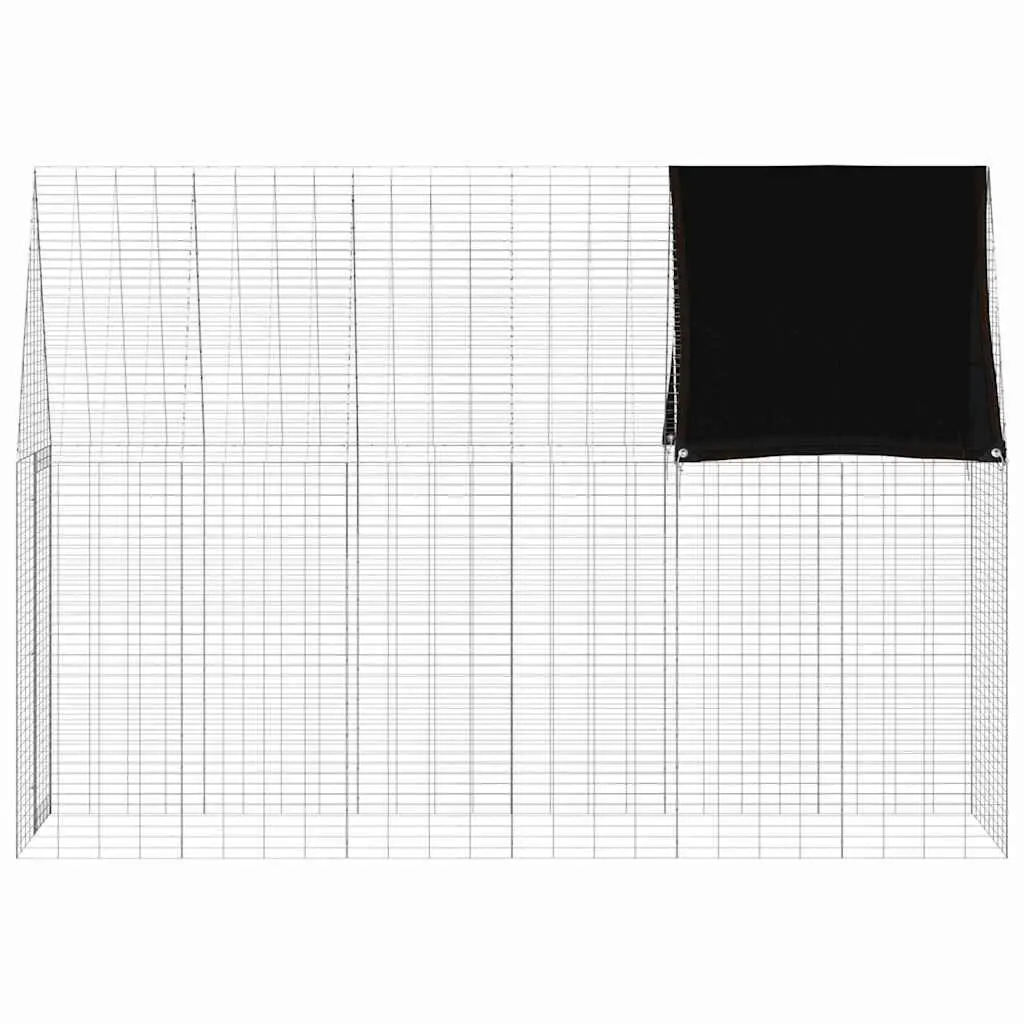 Outdoor Habitat Cage Galvanised Steel 300x100x210cm Silver for Rabbit Guinea Pig Hamster