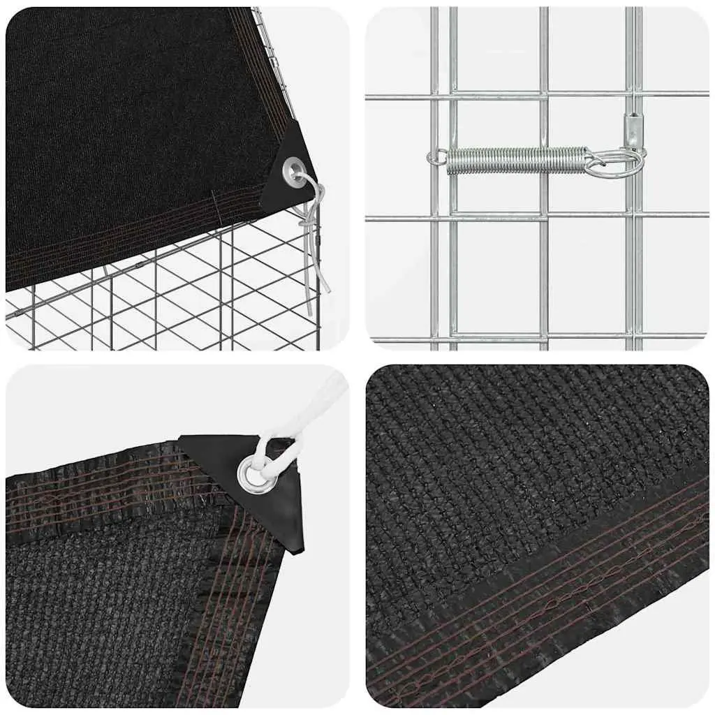 Outdoor Habitat Cage Galvanised Steel 300x100x210cm Silver for Rabbit Guinea Pig Hamster