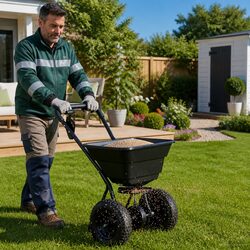 Versatile Black Spreader for Effective Lawn Care