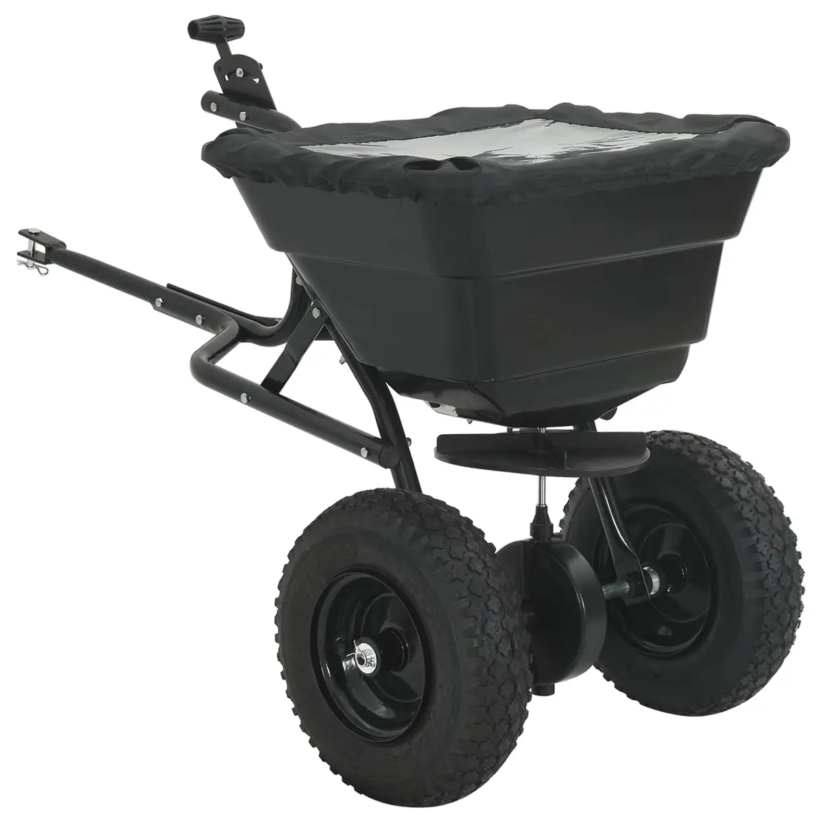Black Spreader for Lawn and Garden Needs
