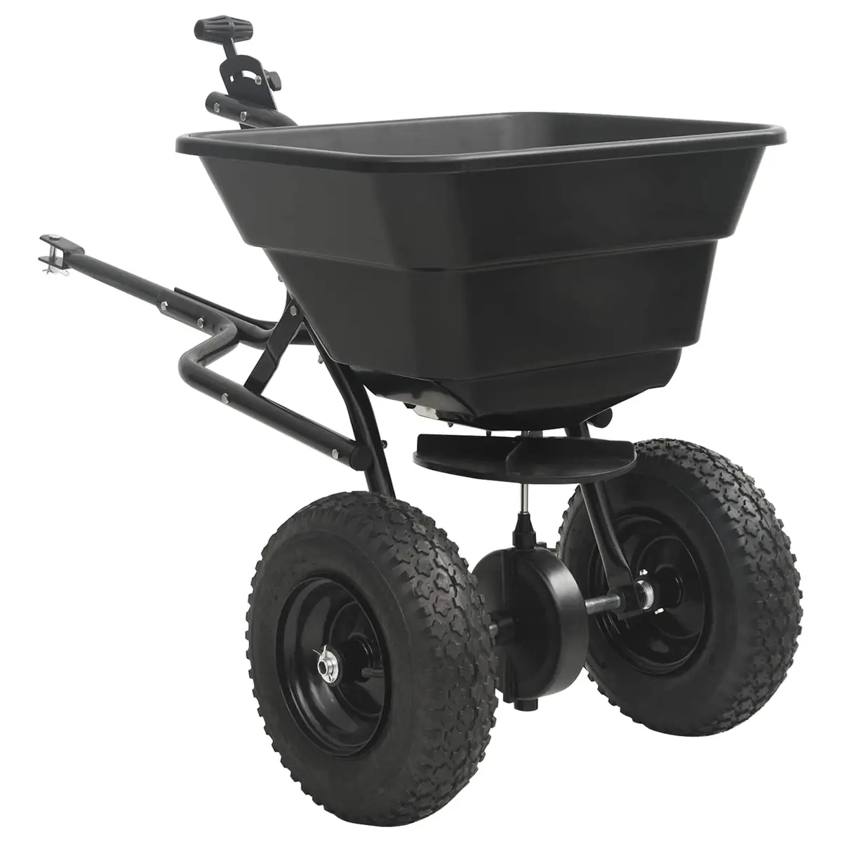 Black Spreader for Lawn and Garden Needs