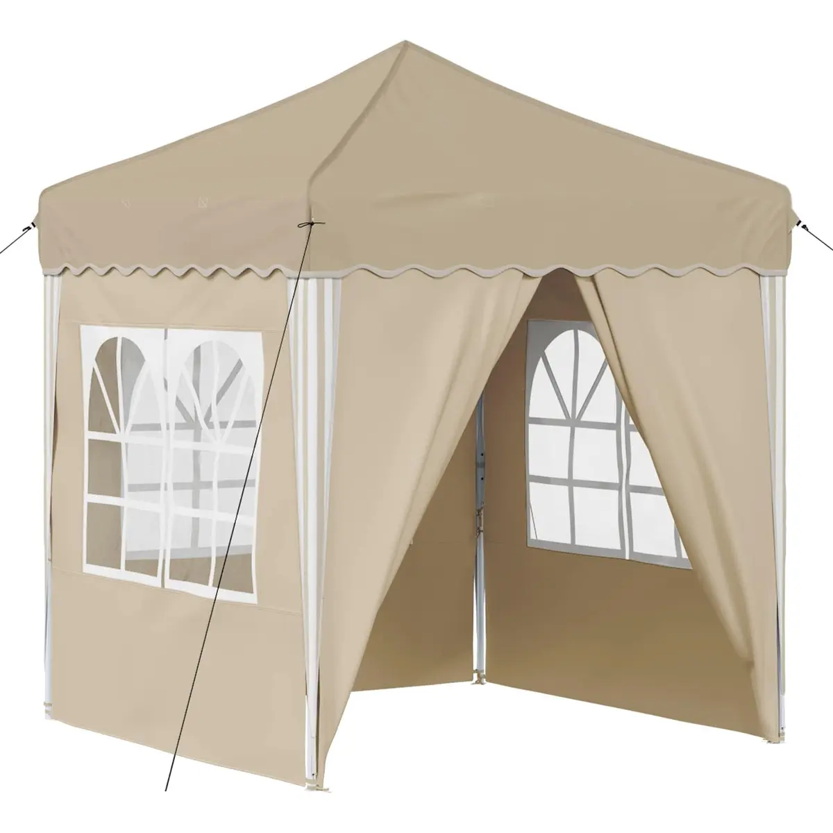 Pop-up Party Tent Oxford Fabric 195x195x245cm Cream Garden Canopy