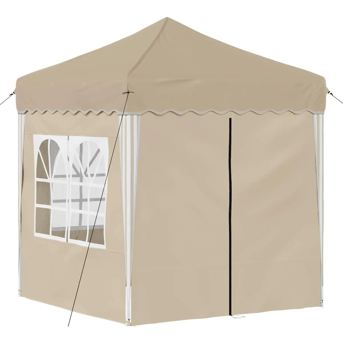 Pop-up Party Tent Oxford Fabric 195x195x245cm Cream Garden Canopy