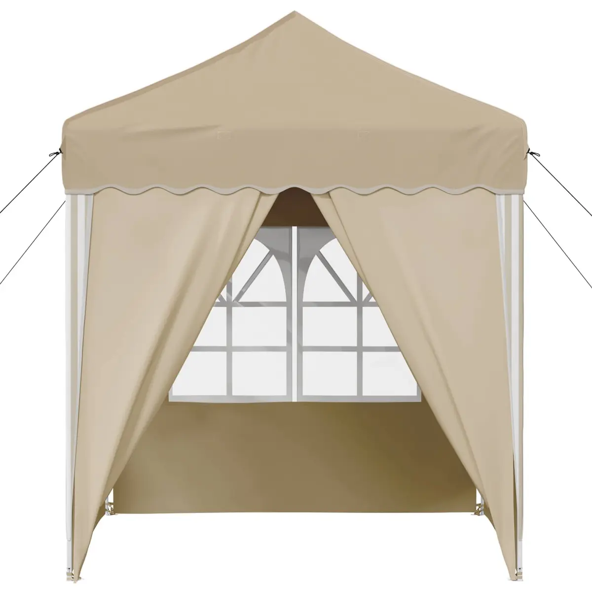Pop-up Party Tent Oxford Fabric 195x195x245cm Cream Garden Canopy