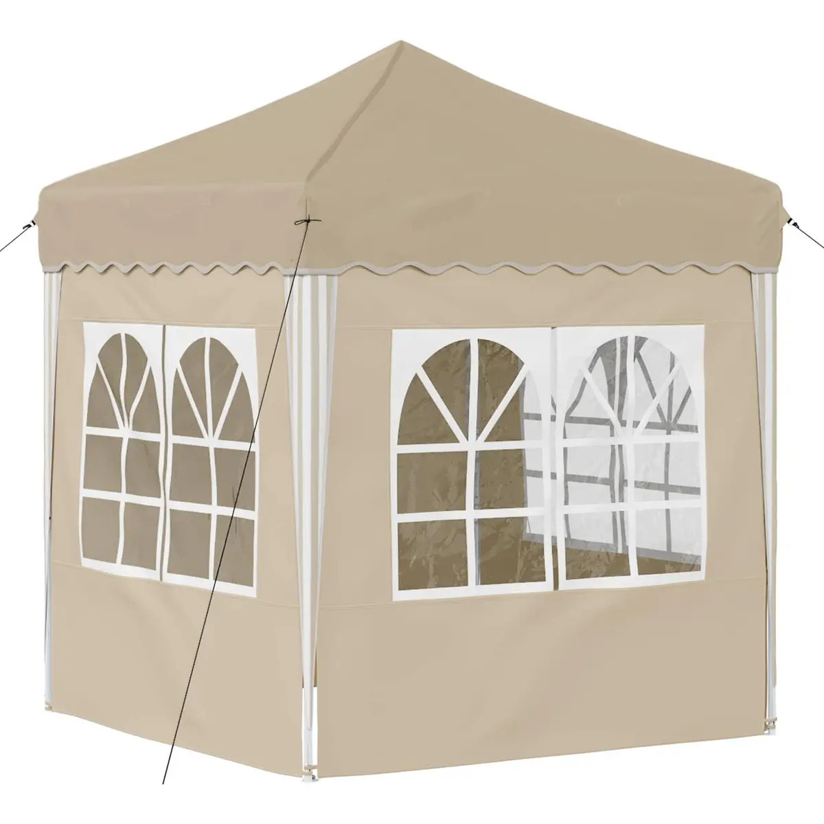 Pop-up Party Tent Oxford Fabric 195x195x245cm Cream Garden Canopy