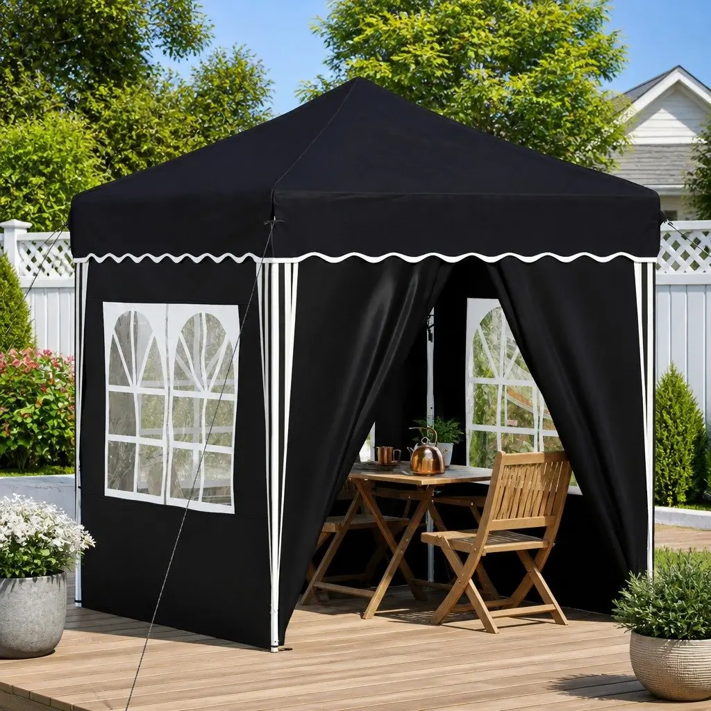 Pop-up Party Tent Oxford Fabric 195x195x245cm Anthracite Adjustable Height