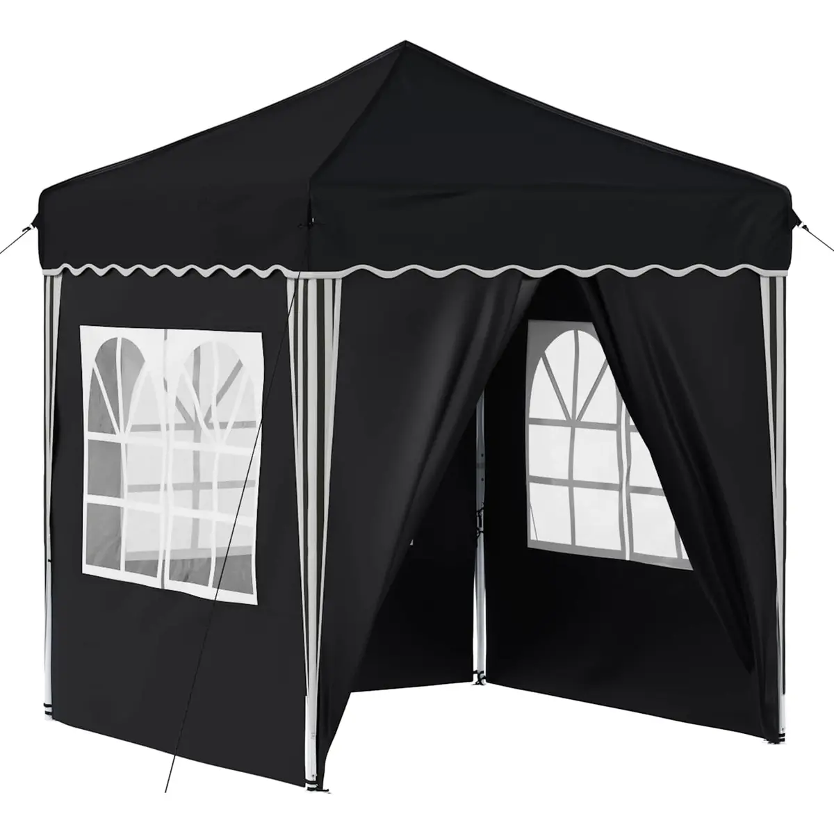 Pop-up Party Tent Oxford Fabric 195x195x245cm Anthracite Adjustable Height