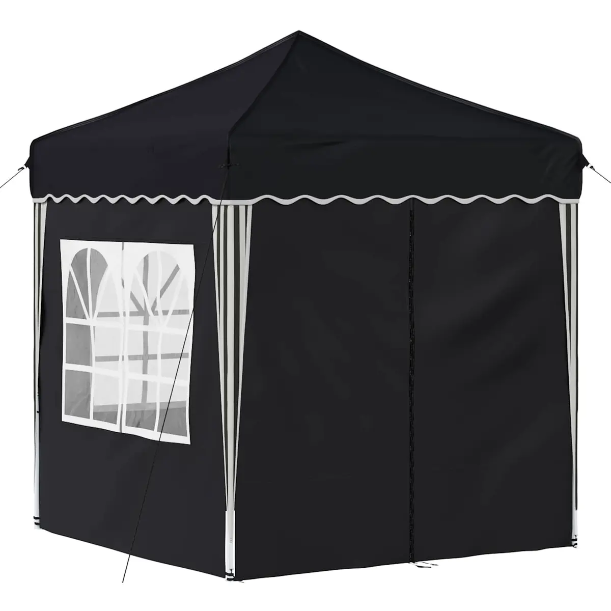 Pop-up Party Tent Oxford Fabric 195x195x245cm Anthracite Adjustable Height