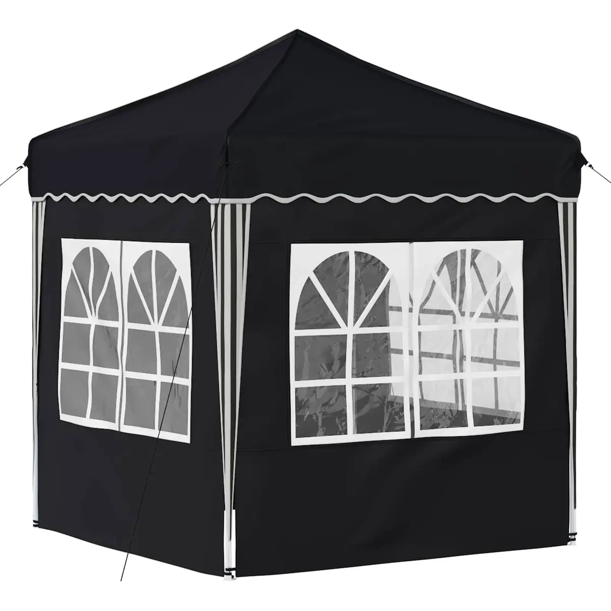 Pop-up Party Tent Oxford Fabric 195x195x245cm Anthracite Adjustable Height