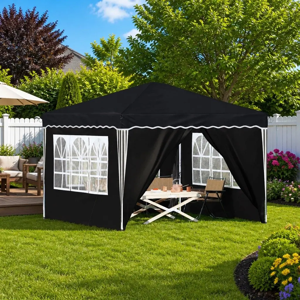 Outdoor Shelter Gazebo Anthracite Oxford Fabric 288x288x245cm Pop-up Party Tent