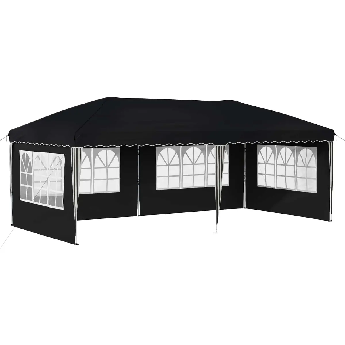 Pop-up Party Tent Steel 575x289x245cm Anthracite Outdoor Garden Canopy Gazebo