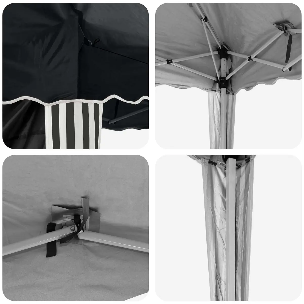 Pop-up Party Tent Steel 575x289x245cm Anthracite Outdoor Garden Canopy Gazebo