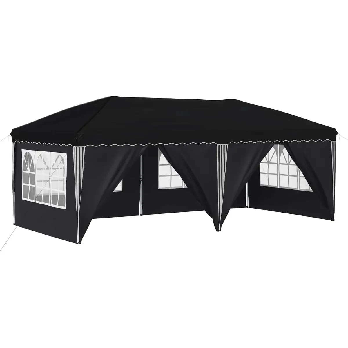 Pop-up Party Tent Steel 575 x 288 x 245 cm Anthracite Outdoor Canopy Height Adjustable