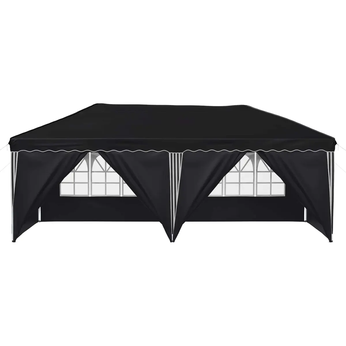 Pop-up Party Tent Steel 575 x 288 x 245 cm Anthracite Outdoor Canopy Height Adjustable