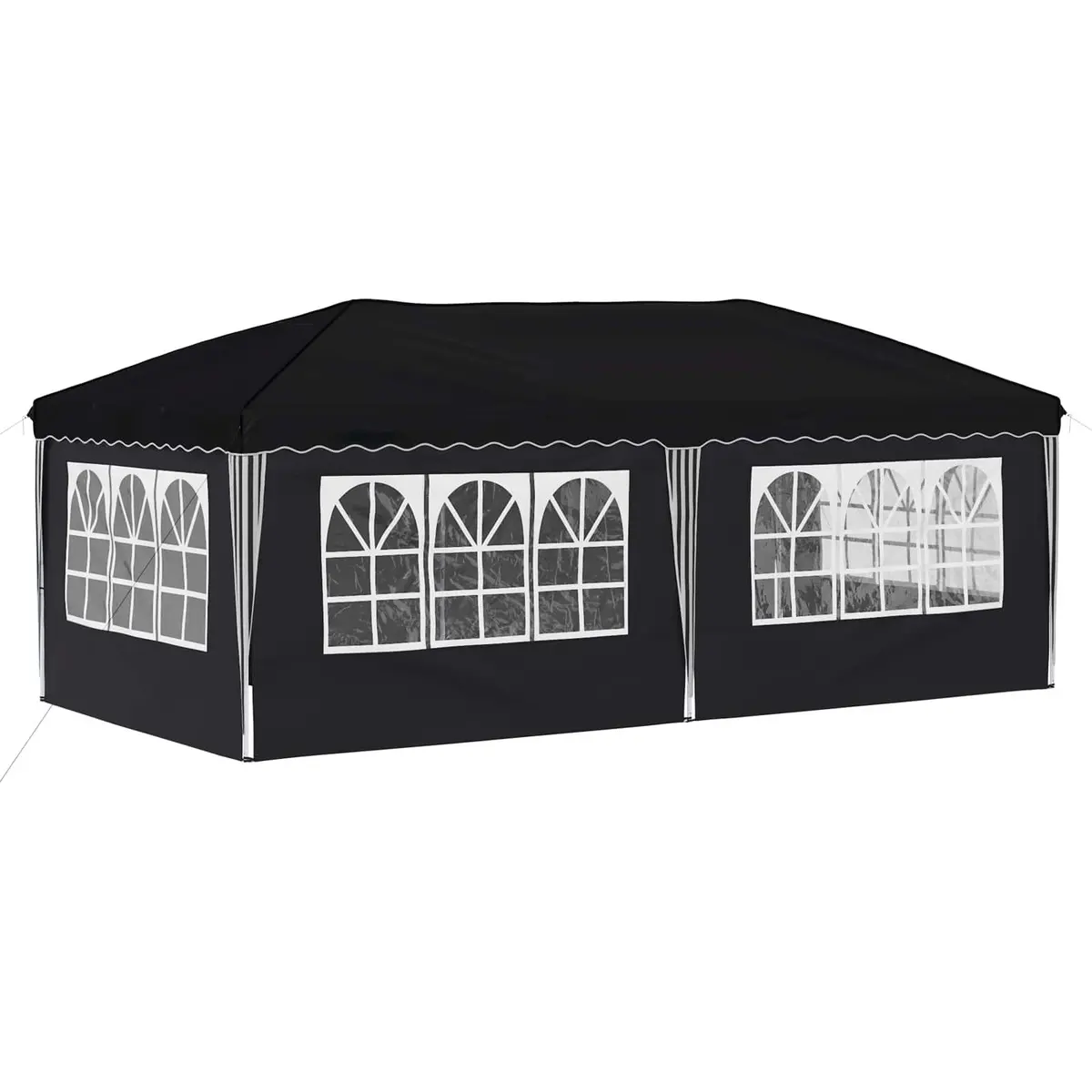 Pop-up Party Tent Steel 575 x 288 x 245 cm Anthracite Outdoor Canopy Height Adjustable