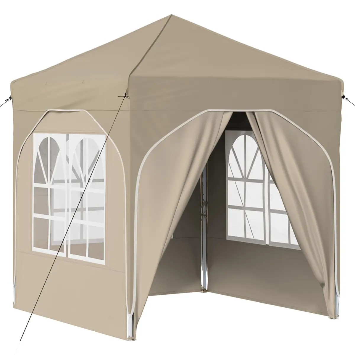 Pop-up Party Tent 210D Oxford 192x192cm Waterproof UV Resistant Cream