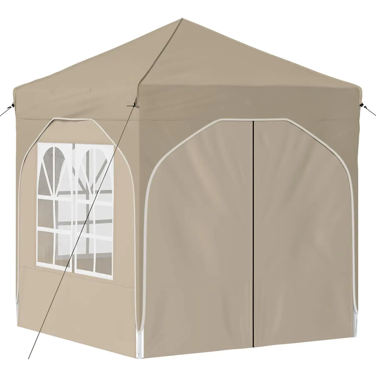 Pop-up Party Tent 210D Oxford 192x192cm Waterproof UV Resistant Cream