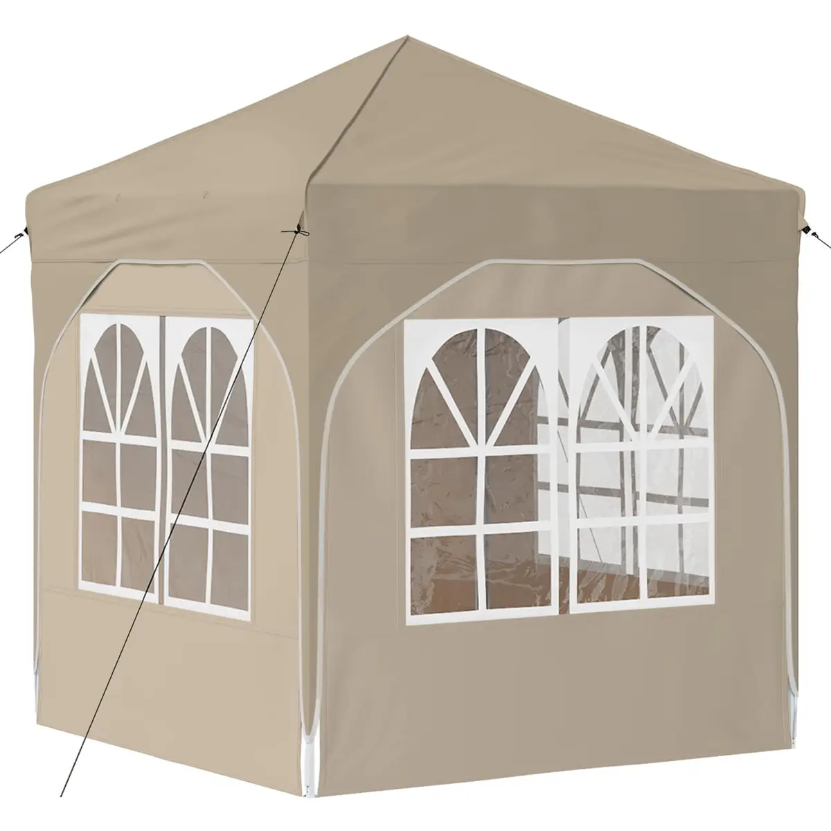 Pop-up Party Tent 210D Oxford 192x192cm Waterproof UV Resistant Cream