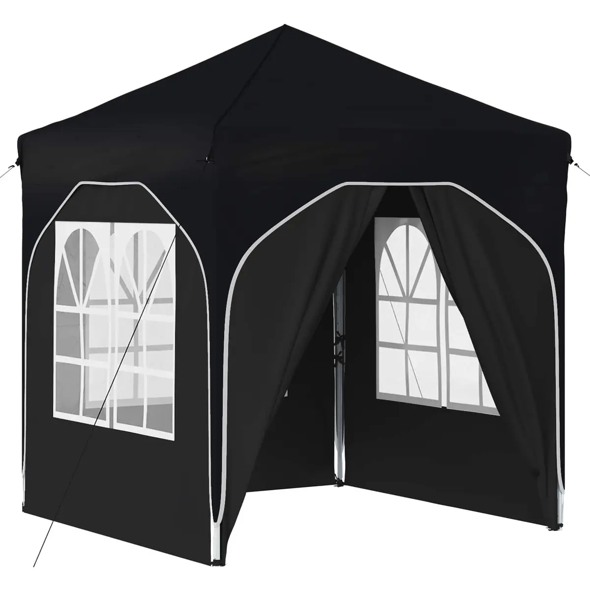 Pop-up Party Tent 210D Oxford Waterproof UV-Resistant 192x192cm Anthracite