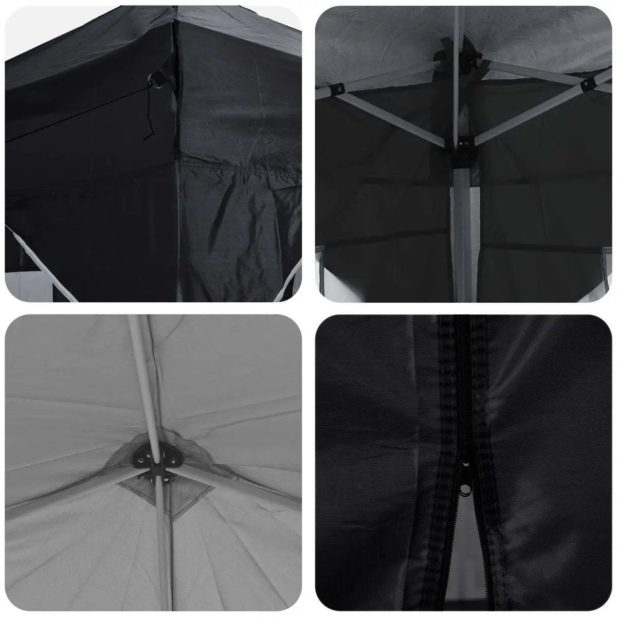 Pop-up Party Tent 210D Oxford Waterproof UV-Resistant 192x192cm Anthracite