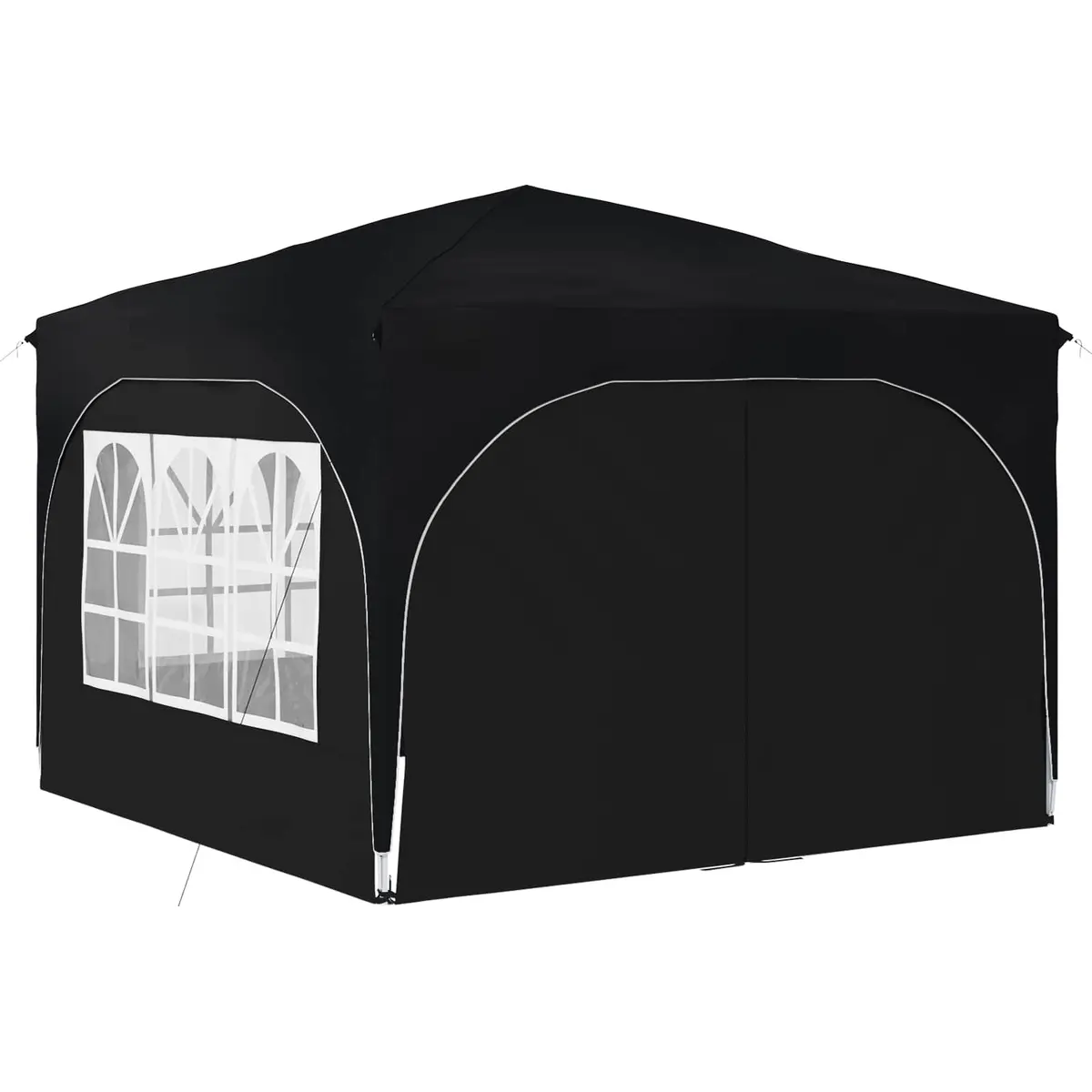 Pop-up Party Tent 290x290cm Durable 210D Oxford Fabric Adjustable Height Anthracite