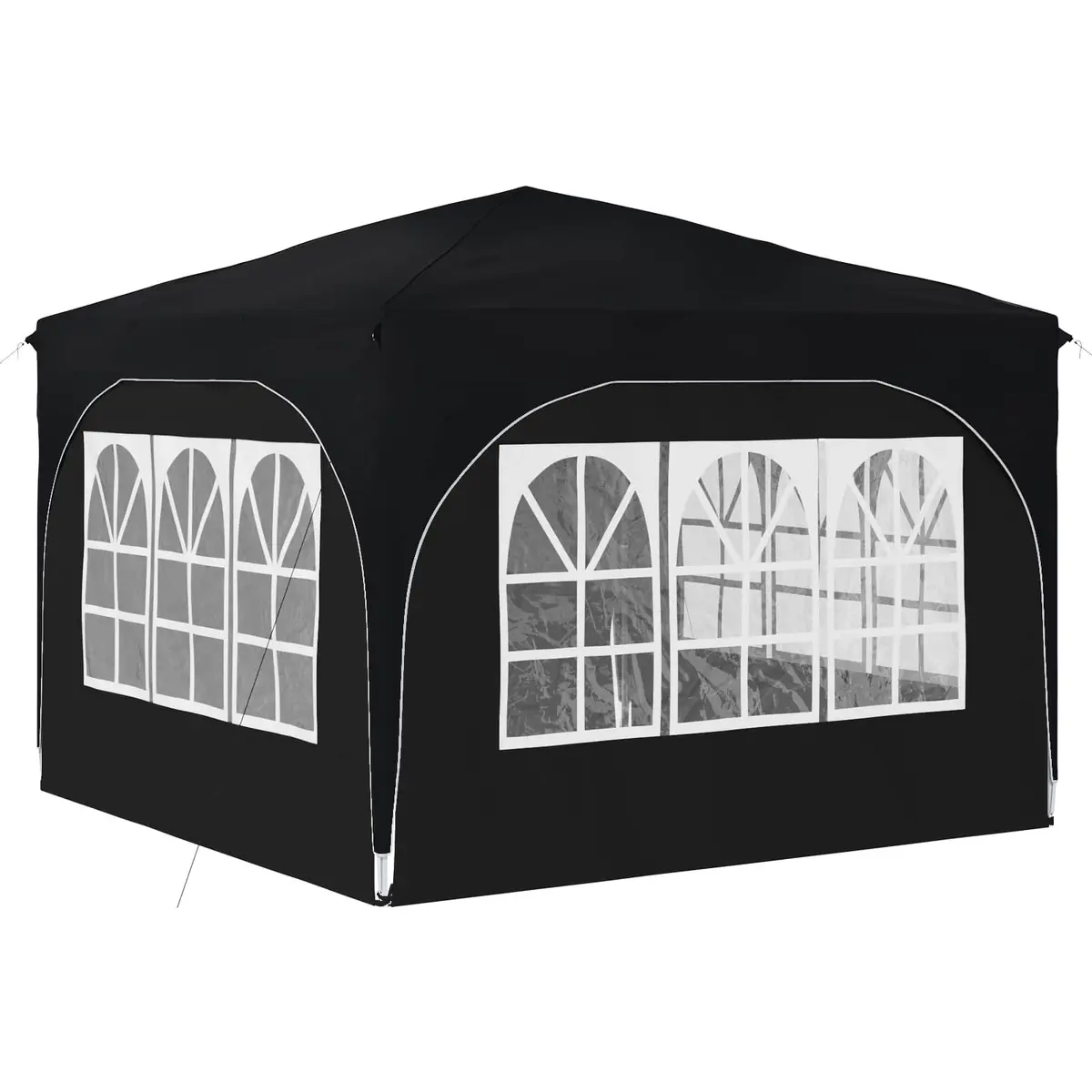 Pop-up Party Tent 290x290cm Durable 210D Oxford Fabric Adjustable Height Anthracite