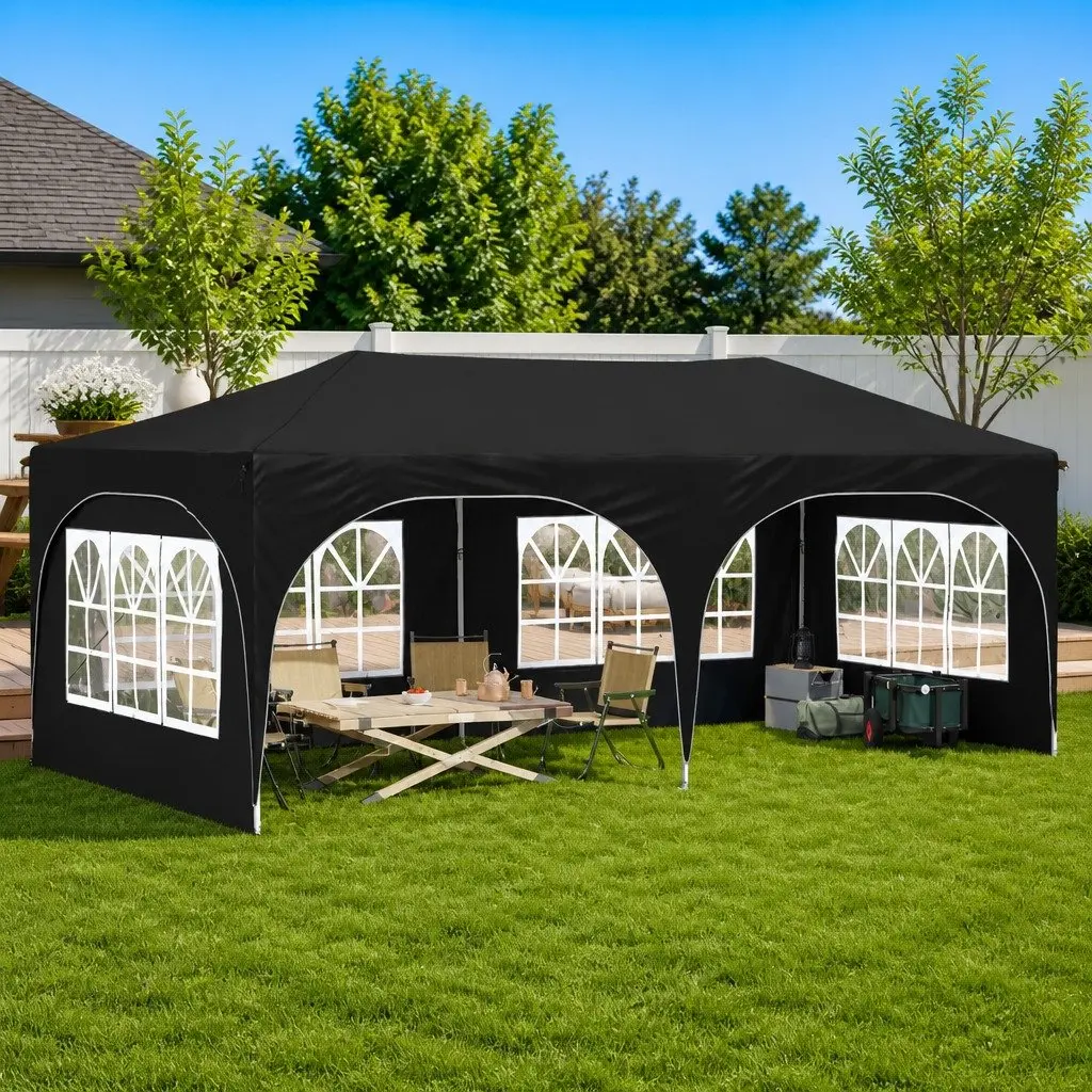 Pop-up Party Tent Oxford Fabric 575 x 288 x 245 cm Anthracite