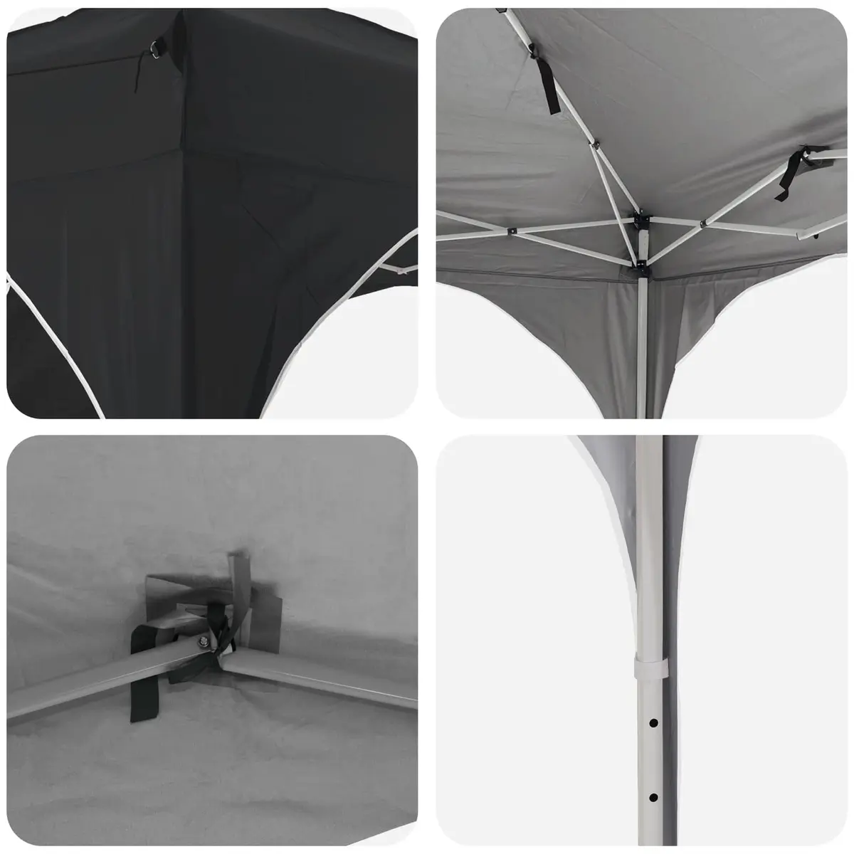 Pop-up Party Tent Oxford Fabric 575 x 288 x 245 cm Anthracite