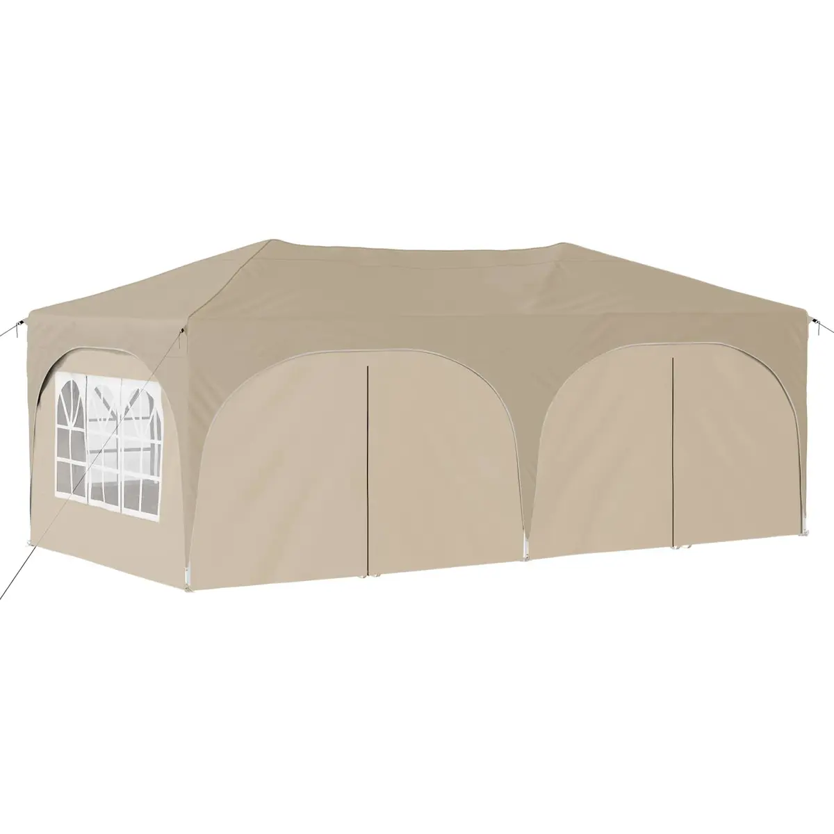 Pop-up Party Tent Oxford Fabric 575 x 288 x 245 cm Cream Outdoor Canopy Gazebo