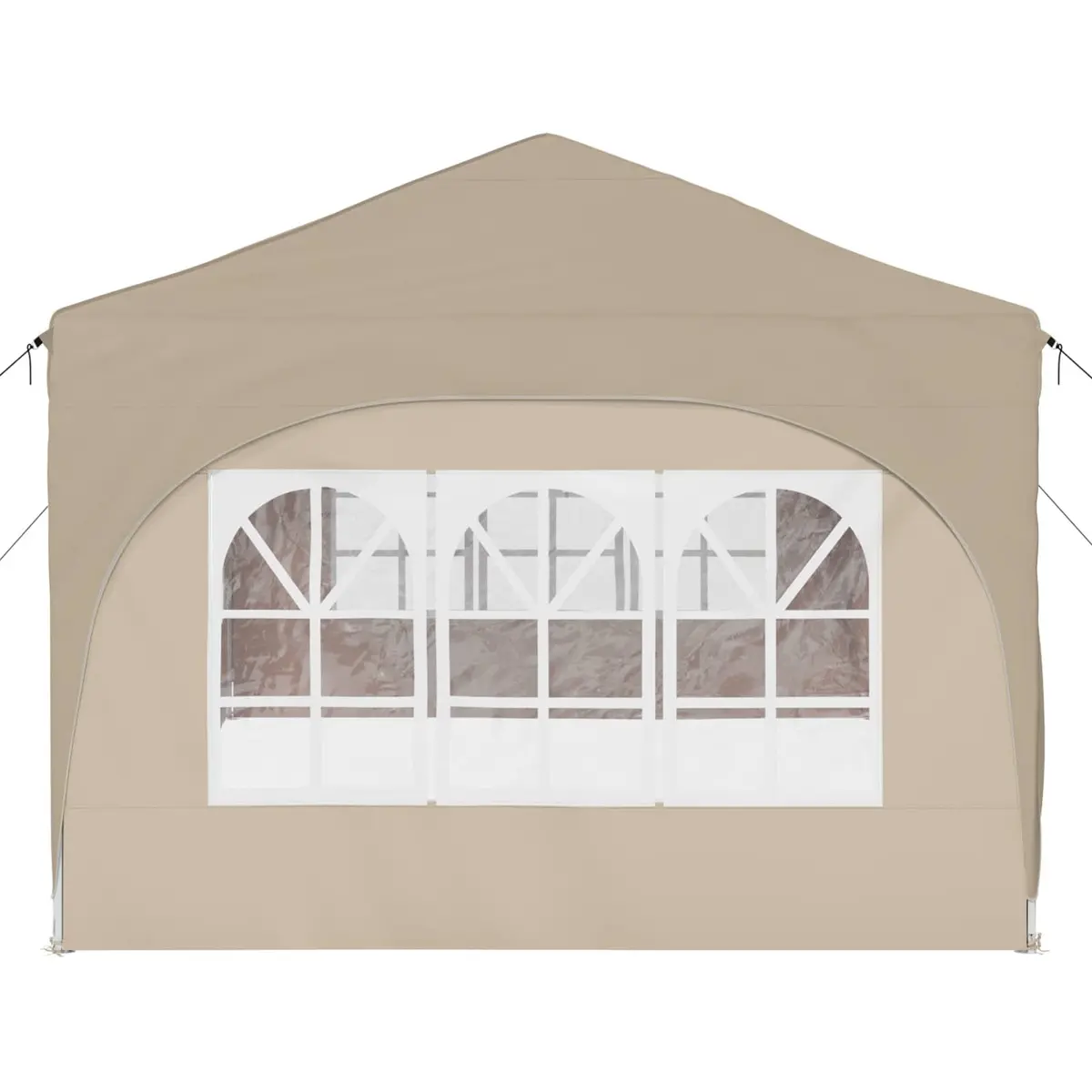 Pop-up Party Tent Oxford Fabric 575 x 288 x 245 cm Cream Outdoor Canopy Gazebo