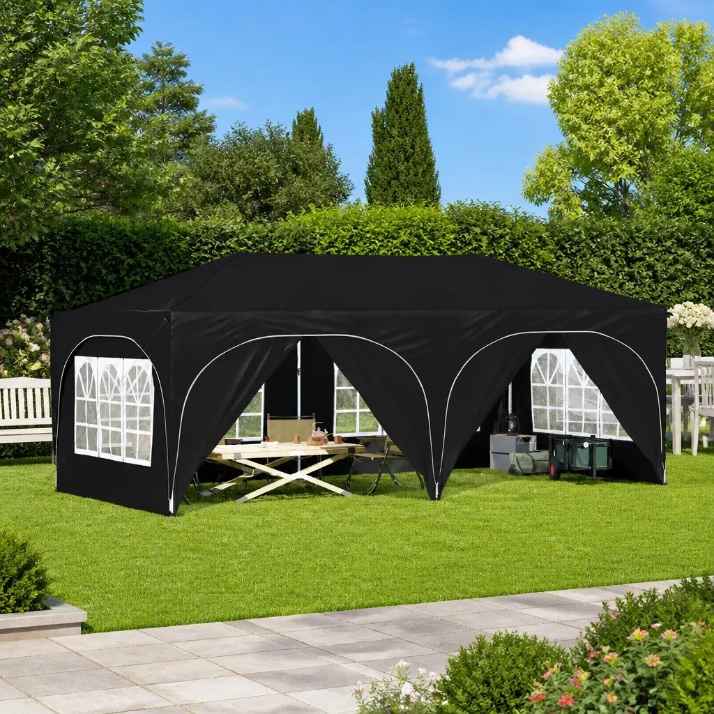 Pop-up Party Tent Oxford Fabric 575 x 288 x 245 cm Anthracite
