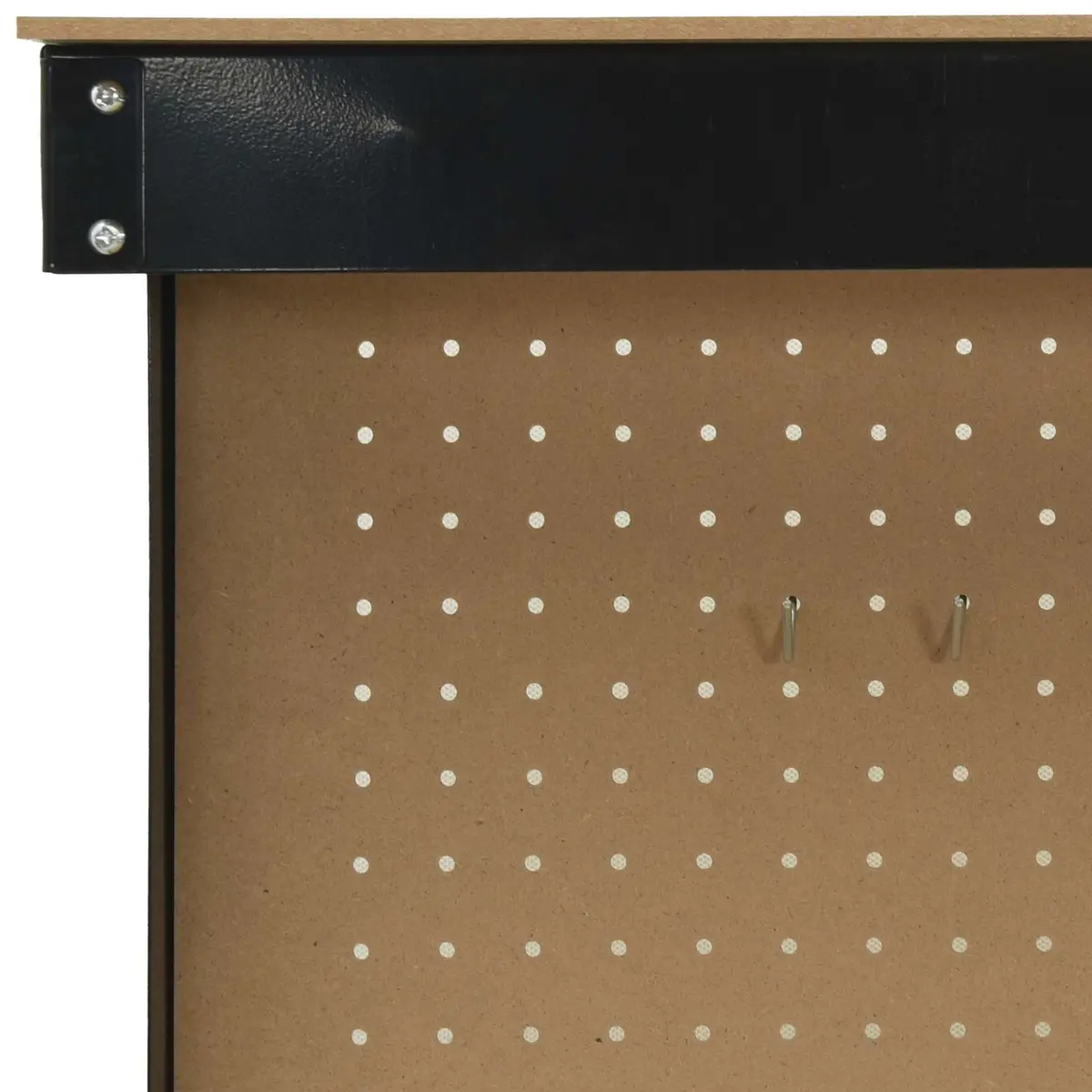 Workbench Engineered Wood Metal Frame 81 x 41 x 145 cm Black