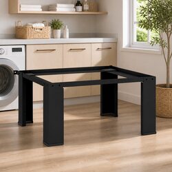 Washing Machine Pedestal Black Steel Laundry Room Riser Stand Height Elevation