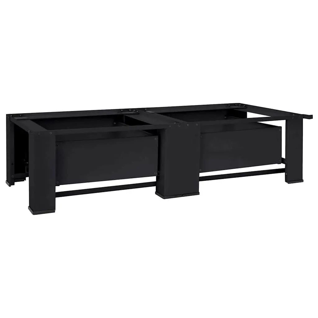 Washing Machine Pedestal Steel 2 Pieces Black 127 x 54.5 x 32.5 cm