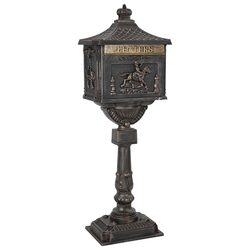 Practical Bronze Standing Mailbox for Your Garden