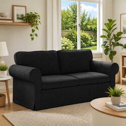 Versatile Black Sofa for Any Living Room Arrangement