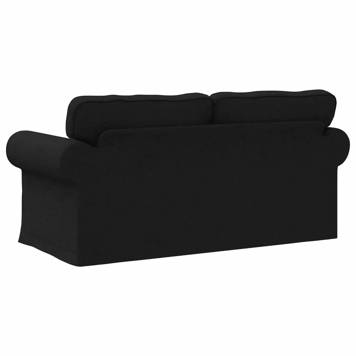 Modern Sofa Black 175 x 82 x 80 cm Modular Fabric Couch Living Room Furniture