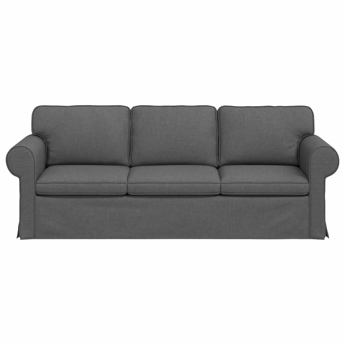 Modular Sofa Metal Frame Dark Grey 215x82x80cm