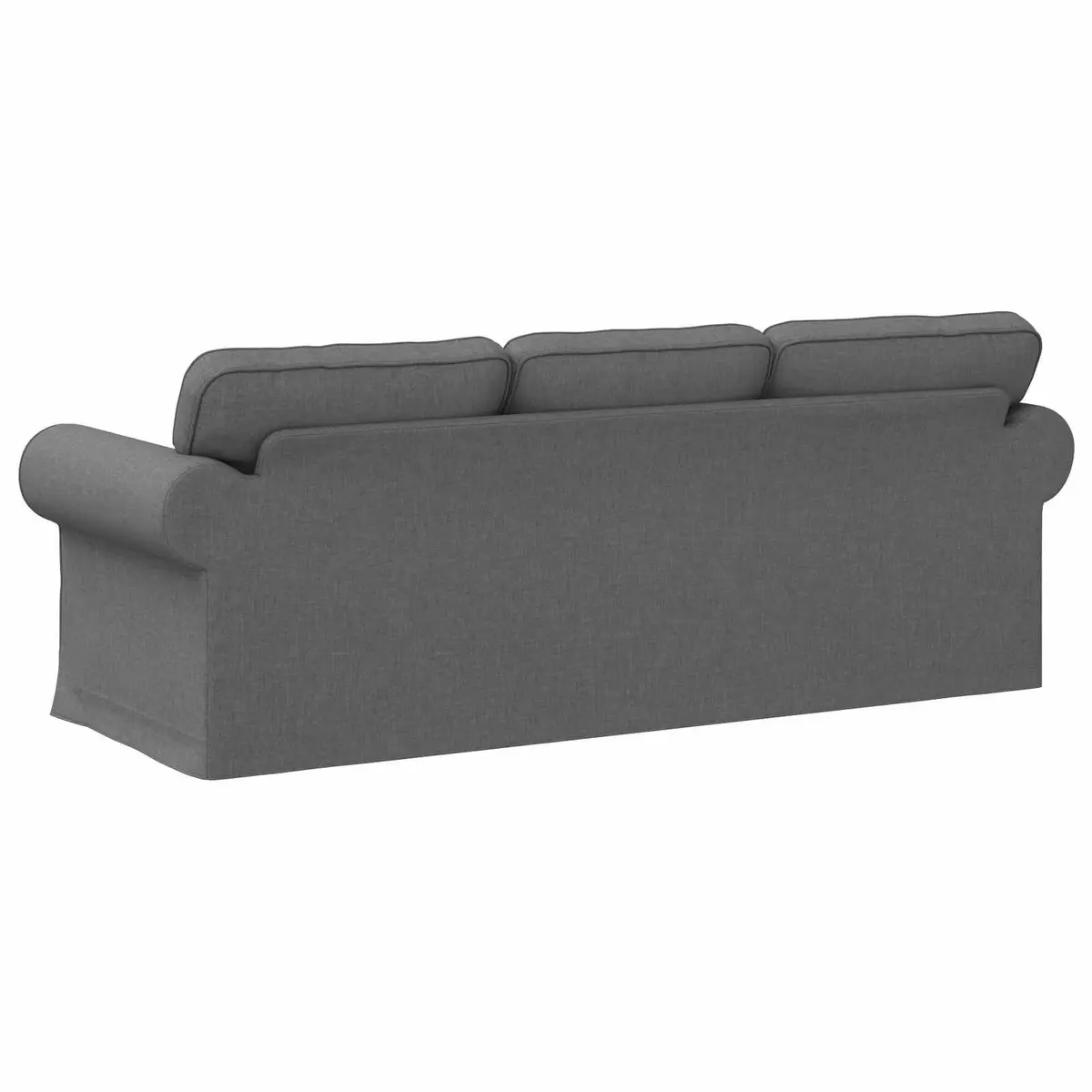 Modular Sofa Metal Frame Dark Grey 215x82x80cm