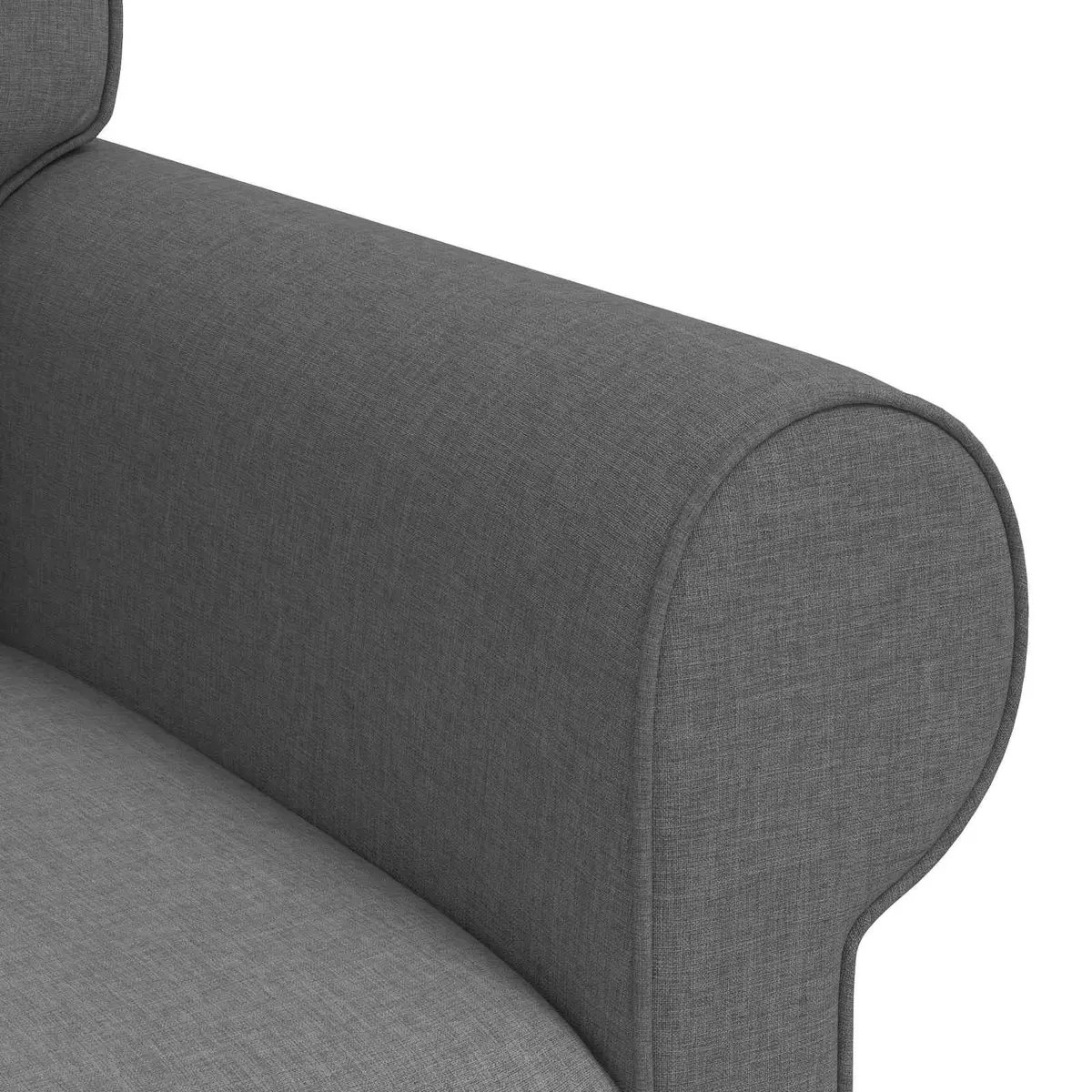 Modular Sofa Metal Frame Dark Grey 215x82x80cm
