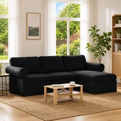 Ideal Black Fabric Sofa for Your Living Room or Bedroom