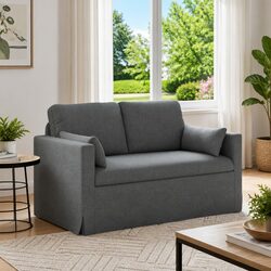 Grey Fabric Sofa Modern Living Room Sectional Modular Lounge 139cm Wide Couch