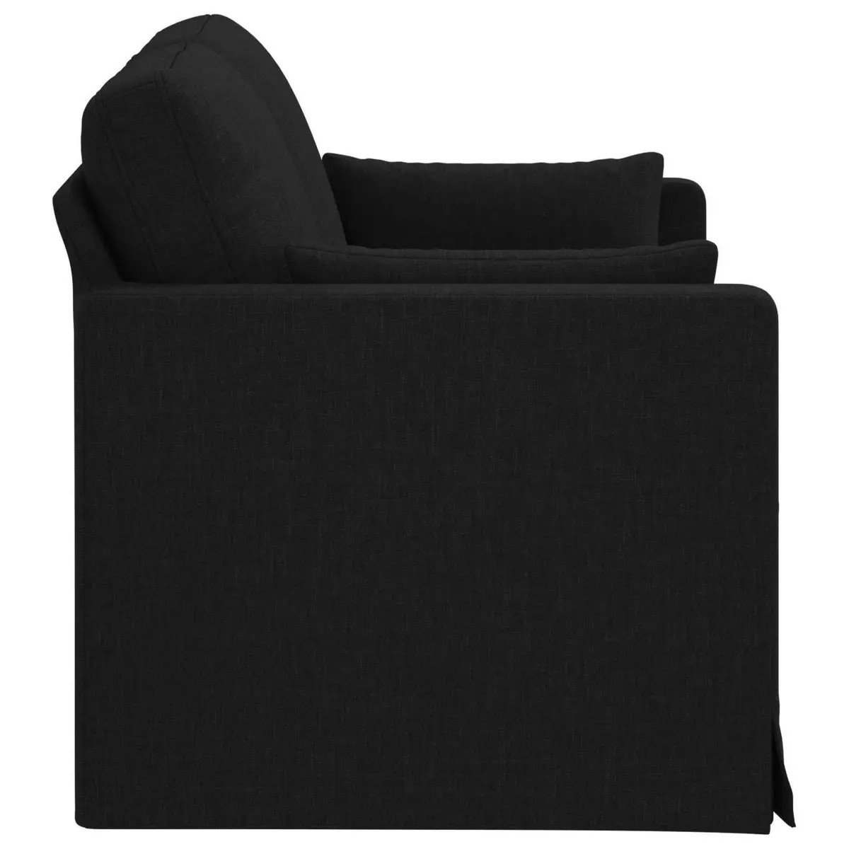 Modular Fabric Sofa Black 139x78x80cm Contemporary Lounge Seating Furniture