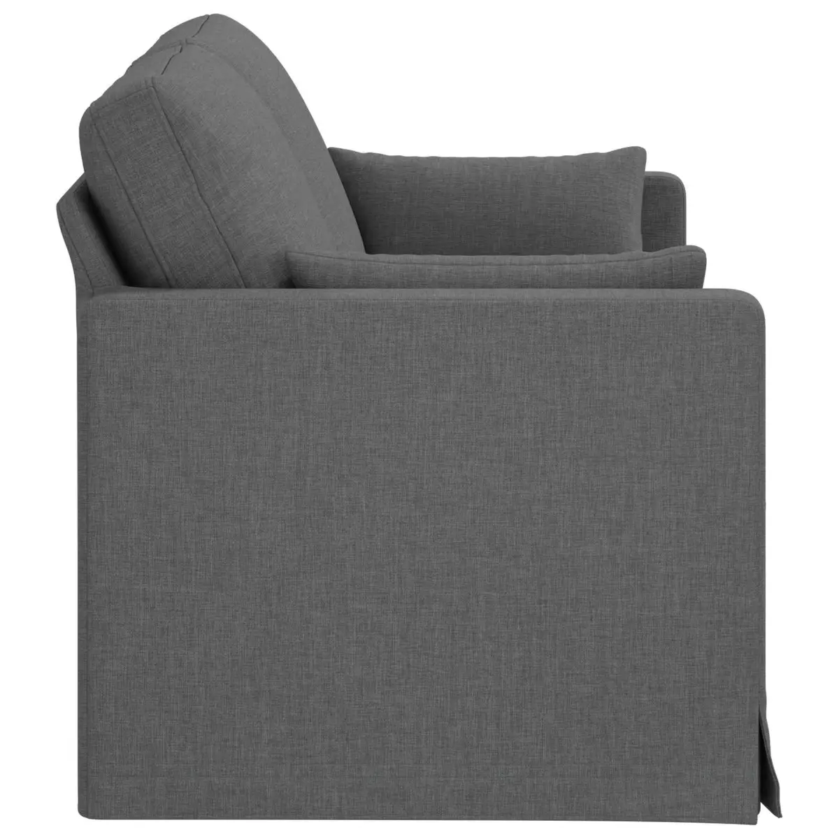 Grey Fabric Sofa 158cm Modern Living Room Couch Modular Seating Lounge Chair