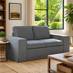 Practical Modular Grey Sofa for Versatile Living Spaces 162x80x82cm